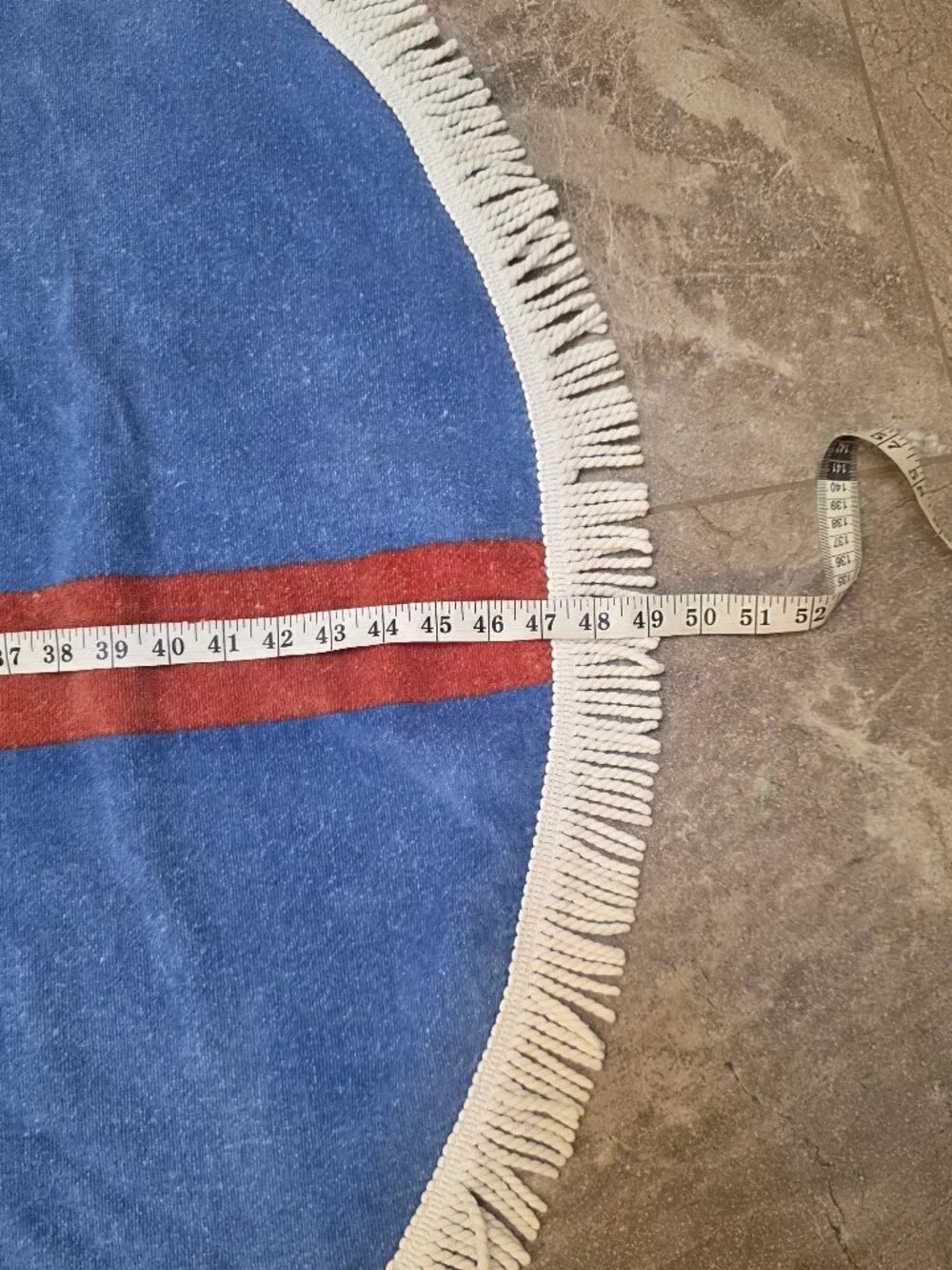 Dolce & Gabbana Light Blue Italian Zest Beach Towel Table Cloth 47” Round Fringe